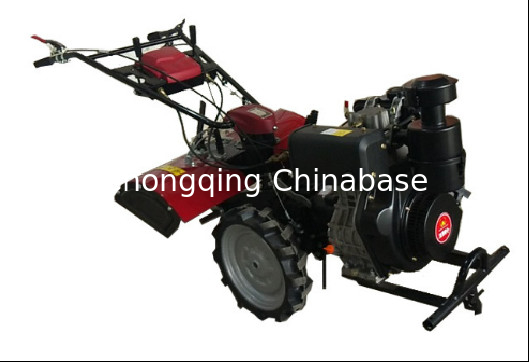ดีเซล 186F Mini Tiller Cultivator 6.3KW 270mm การเกษตร Multi Purpose Mini Power Weeder