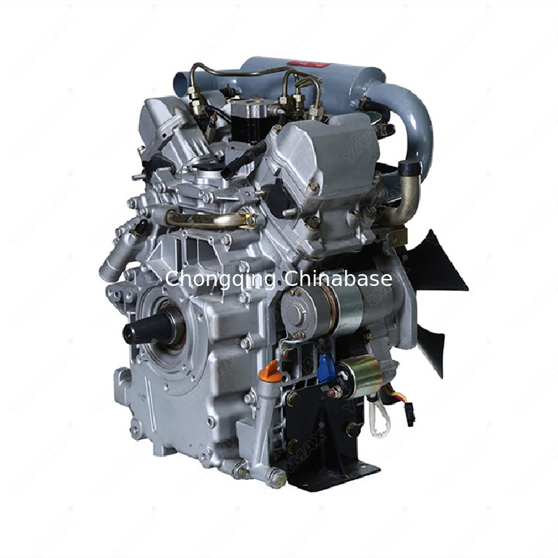 เครื่องยนต์ดีเซลระบายความร้อนด้วยน้ำเสียงรบกวนต่ำ 2V80 17.6HP 13.0kW V Twin 4 Stroke