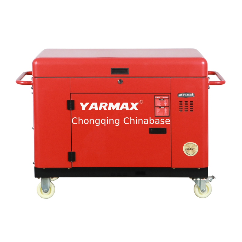 YM13800T เครื่องกำเนิดไฟฟ้าดีเซลเงียบแบบพกพา 9.6KW 10.4KW 1105FE กระบอกเดียว