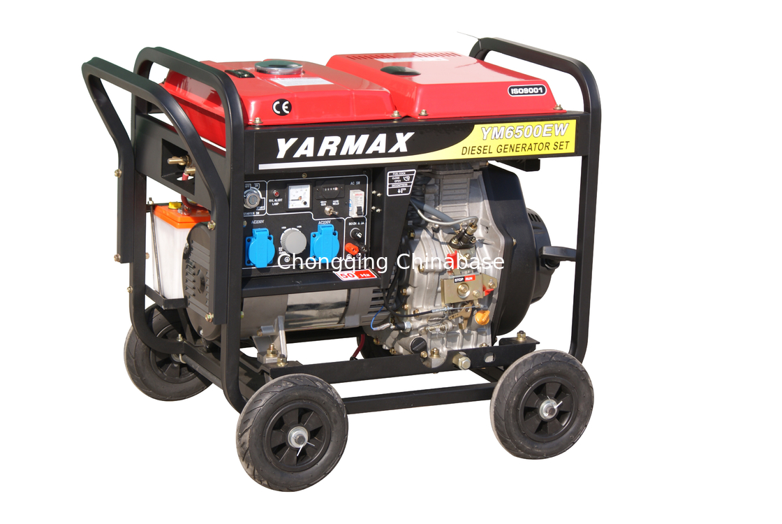เครื่องกำเนิดไฟฟ้าดีเซลแบบพกพาขนาด 2KW ระบายความร้อนด้วยอากาศ YM6700 9.1A 50-180A 25-30V