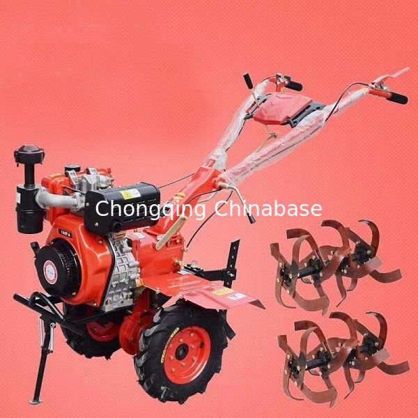 186F ดีเซล 8.5HP 9HP Power Weeder 186F ดีเซล 6.5KW ไถนาสำหรับการเกษตร